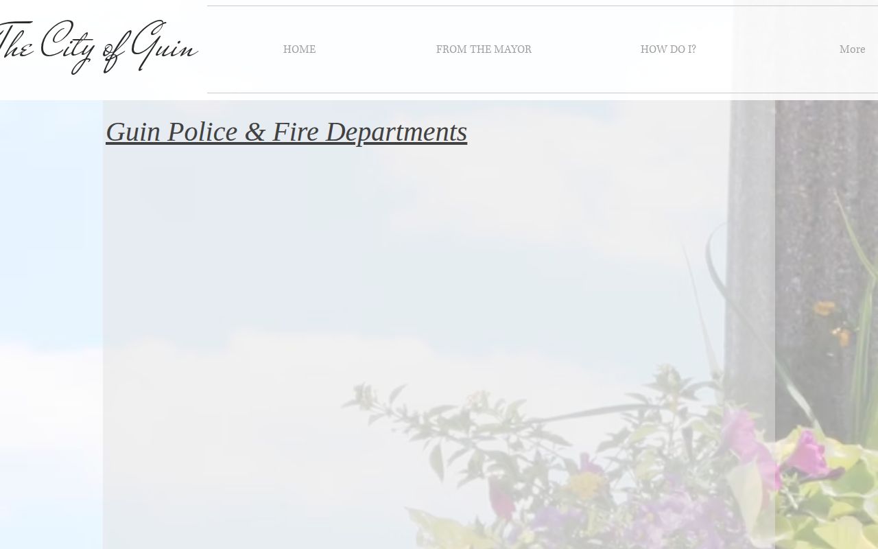 Guin Police official source for Guin arrest report contacts
